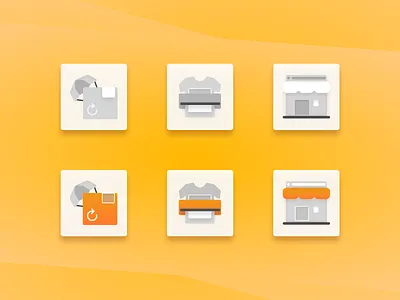 Some Icon Designs for EcomSolid digital dropshipping ecommerce ecomsolid icon icon design landingpage print on demand