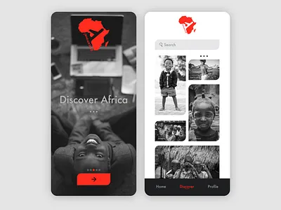 Discover Africa brand profile creative culture figma landing page mobile app photoshop ui ux