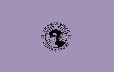 Thomas Wren Guitar Store adobe illustrator adobe photoshop advertising branding branding design comic creative digital art drawing icon illustration logo logo design male man manga music potrait sunglasses vectorart