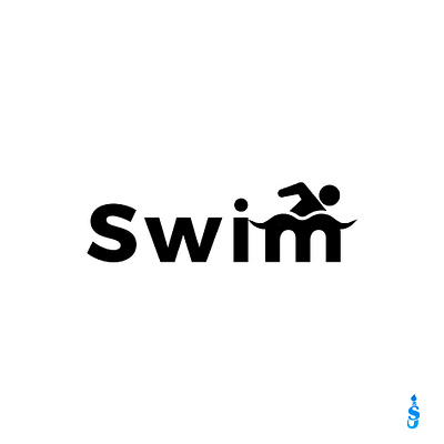 Swim typography illustration typogaphy