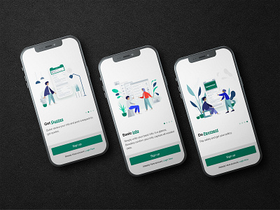 Eqelha App - on boarding android app boarding egypt green how it works ios mobile onboarding ui ux