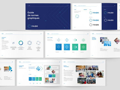 IVADO - Guide de normes graphique ai branding branding and identity community design guide guidelines icon icons identité visuelle innovation knowledge logo logo design research science talent transfer