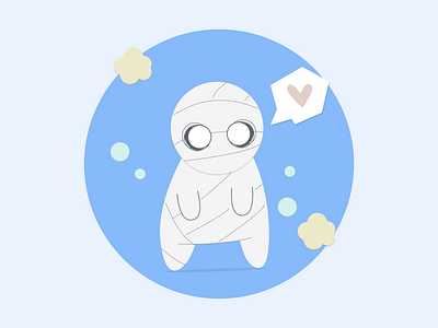 Mummy anime cute design digital doodle doodleaday doodleart doodles heart illustration mummy vector vectorillustration