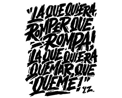 La que quiera feminist art handlettering lettering type