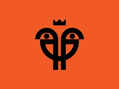 Two Birds bird bird logo birds bold design icon logo logotype monogram simple