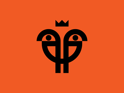 Two Birds bird bird logo birds bold design icon logo logotype monogram simple