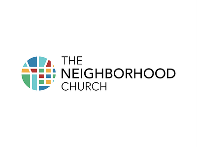 Neighborhood Church branding christian church church design church logo design illustrator logo logo design minimal neighborhood neighborhood logo stained glass stained glass window