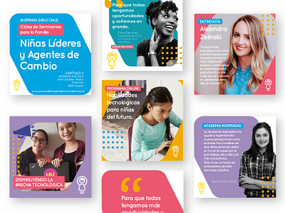 Feed proposal for Inspiring Girls Chile branding instagram instagram feed instagram post