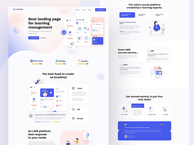 LMS SAAS Landing Page education education website educational landing page landing page ui saas app saas landing page top top trend ui trend ui trends ux ux ui ux design uxdesign web ui website concept website design