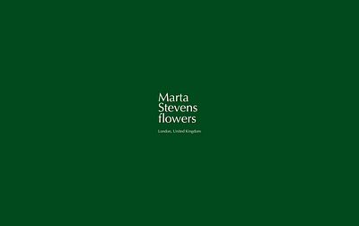 Marta Stevens flowers brand identity brand design branding contemporary design graphicdesign identity minimalism poster typography ui web