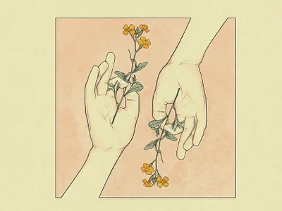 Two Hands design illustration photoshop procreate retro texture truegrit vintage