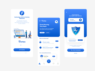 Vortex security app app branding design illustration mockup ui ux