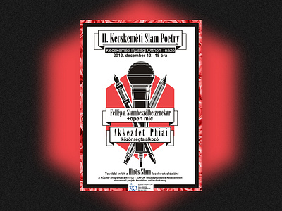 Kecskemét Slam Poetry poster art clean design digital art digitalart geometric graphic design illustration minimal poster posterdesign print vector