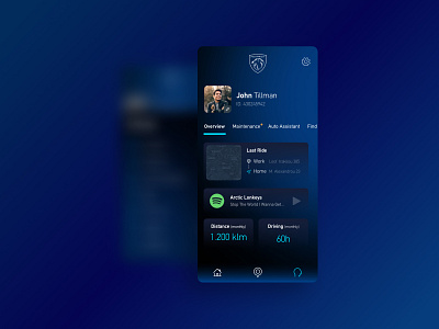 User Profile - #Daily Ui 006 app car app dailyui dailyui 006 dailyuichallenge peugeot ui ui design user user info user profile