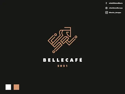Bellecafe logo mark abstract logo animal logo business logo cafe logo coffee company logo creative logo fiverr design flat king logo logo logo best design logo maker logo maker app minimalism minimalist logo pinterest