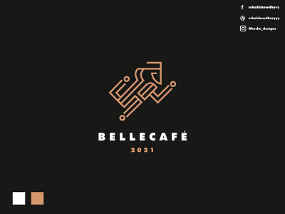 Bellecafe logo mark abstract logo animal logo business logo cafe logo coffee company logo creative logo fiverr design flat king logo logo logo best design logo maker logo maker app minimalism minimalist logo pinterest