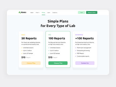 Pricing Plans - Abiomix Bioinformatics Platform design flat flat design plan price pricing pricing page pricing plan pricing plans pricing table saas saas website simple simple design subscriptions ui ui100 ux ux challenge