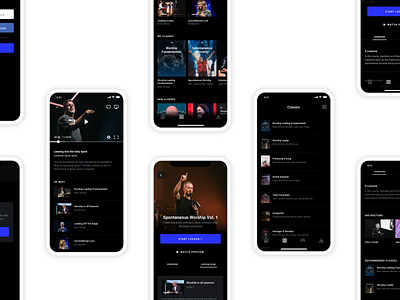 WorshipU iOS clean ios mobile ui ux wireframe