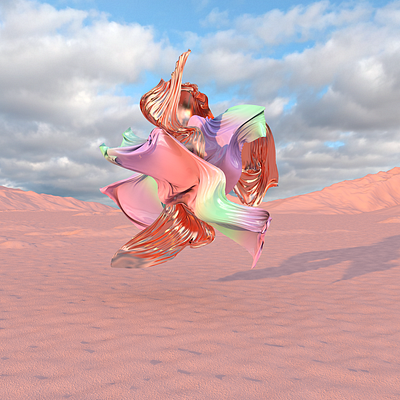 Felling letting go 3d 3dart 3dartist abstract design blender branding c4d cinema4d illustration octane