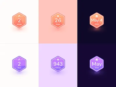 Carpe & Diem Badges achievement acomplishment app badge ios iphone share streak