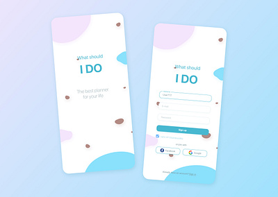 Daily UI, Day1 app app design application design mobile mobile app mobile design mobile ui planner register register form registration registration form sign in sign up signup ui ui design uidesign