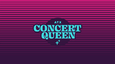 ATX Concert Queen austin austin texas blazeface branding design graphic design influencer logo music texas type typography vaporwave vector