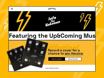 Into The Unknown • Landing Page Design contest instruments landing landingpage logo design branding music musician ui ui desgin ui design web design webdesign webflow website website concept