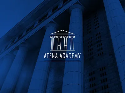 Atena Academy academy academy logo ateny branding columns design logo typography