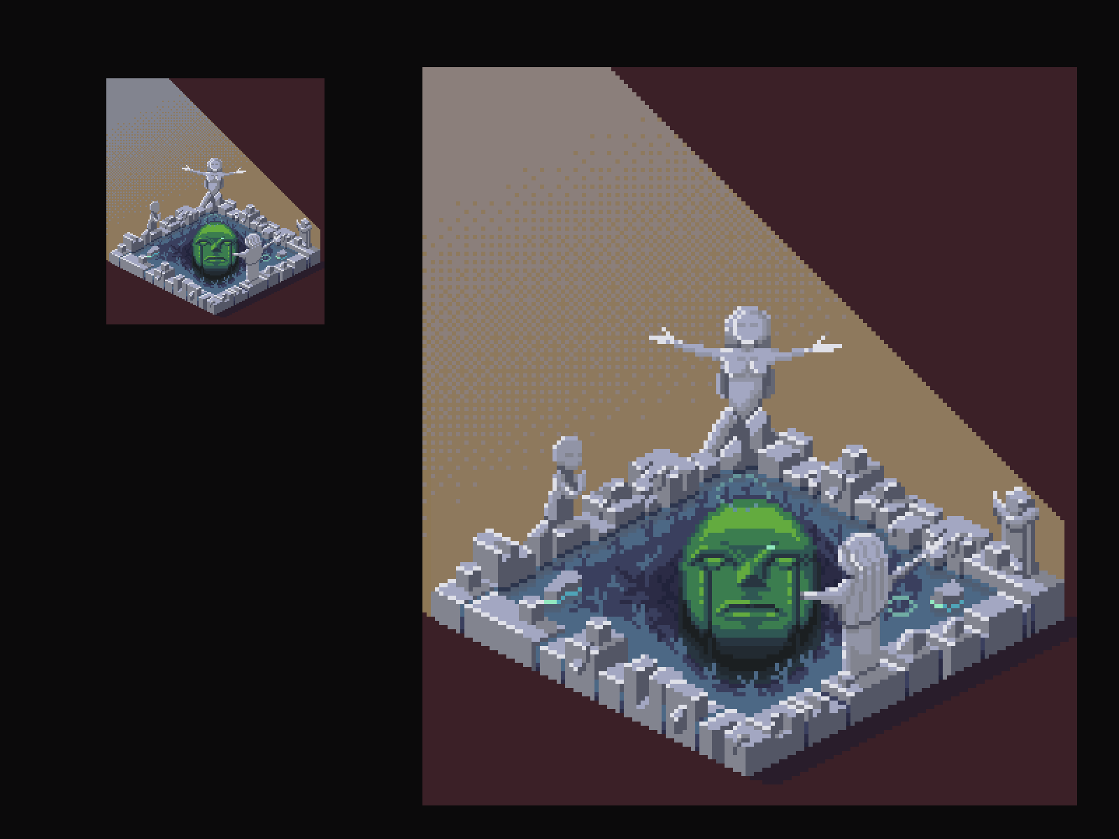 Lake of Souls. Tile for isometric map animation fantasy game game game dev gameart gamedev illustration isometric map mobile game pixel pixel animation pixel art pixelart