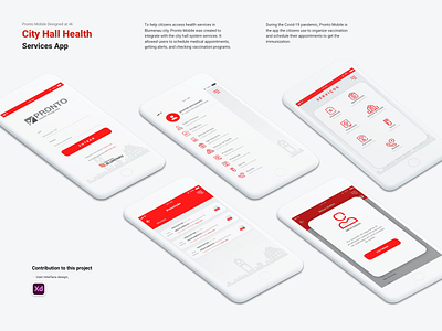 City Hall Health Service App app debutshot design health ui ux