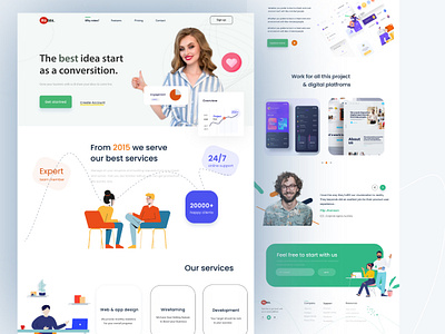 Agency Portfolio agency branding agency landing page agency portfolio business business landing page illustration trendy design ui ux uidesign website design