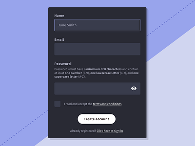 Simple Sign Up form register sign up ui ui design