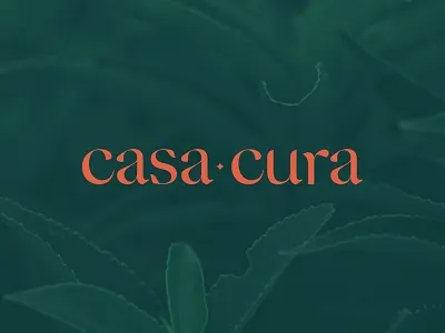 Casa Cura — Primary Logo branding casa cura health identity logo matcha orange tea typography wellness