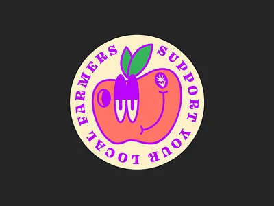 Viejitos Apple Illustration apple cannabis cannabis branding cannabis illustration merch design sandiego sticker tijuana weed