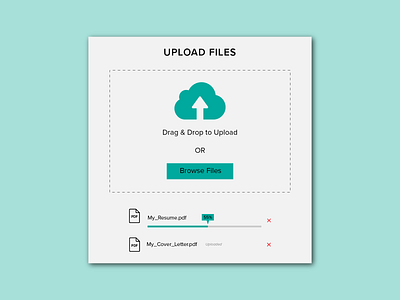 File Upload 031 app cloud computer cute dailyui dailyuichallenge design drag and drop file file upload illustration illustrator minimal pdf simple ui upload web website