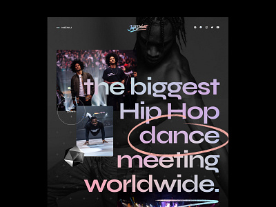 Juste debout website art direction dance landing ui