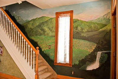 Mural Graisbury canvas illustration painting sketch