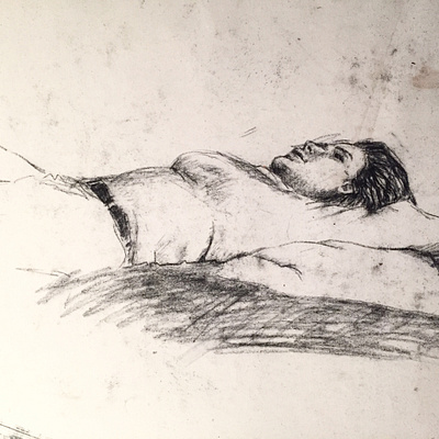 Model canvas illustration pencil drawing sketch