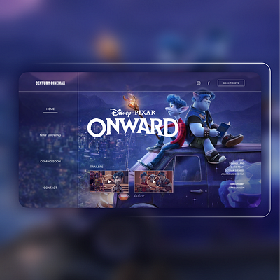 Cinema Website Homepage: Onward cinema design disney figma freelance freelance designer movie onward ui ui design ux ux design web website