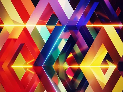 Hollow Diamonds 3d abstract blender colorful