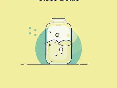 glass bottle animasi art artwork character design flat flat design illustration illustrator indonesia