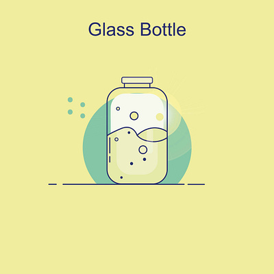 glass bottle animasi art artwork character design flat flat design illustration illustrator indonesia