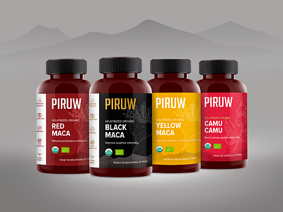 Piruw packing brand design illustration jar natural package design packaging vitamins