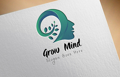 grow mind creative custom flatminimalist logo logodesign logos logotype minimal minimalist modern vactor