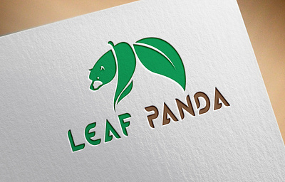 leaf panda creative custom flat flatminimalist logo logodesign minimal minimalist modern vactor