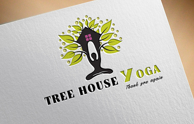 tree house yoga creative custom flat flatminimalist logodesign logotype minimal minimalist modern vactor