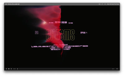 Chasms Live. With EFFIXX cina design generative graphic design illustration live typography