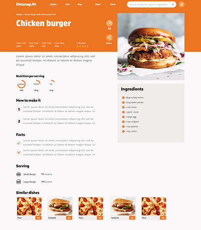 Dietsnap.fit web ui ui webdesign