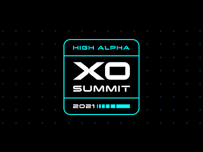 XO Summit logo exploration 2 badge high alpha logo logo design tron