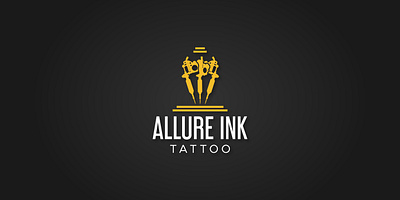 Allure Ink Tattoo advert billboard branding concept design gift card illustrator indesign logo mockup print design signage tattoo typography visual identity